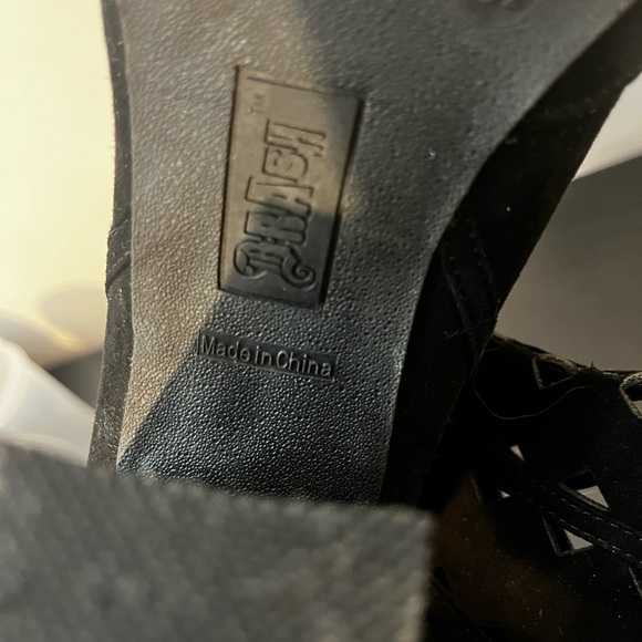 Suede Texture Zip Up Boot Bootie Heel 8.5 Brash - Picture 3 of 3